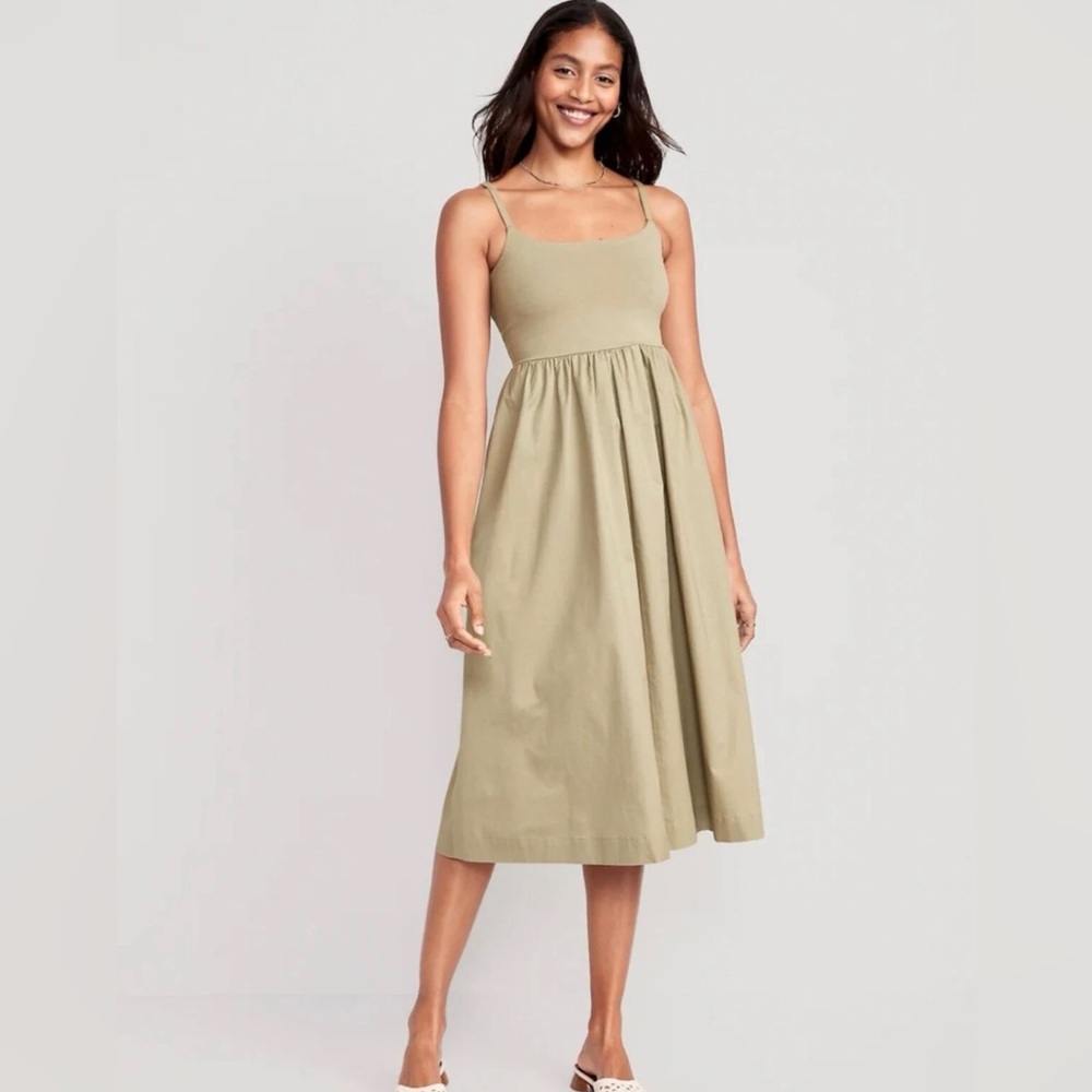 NWT Old Navy Fit & Flare Combination Midi Dress